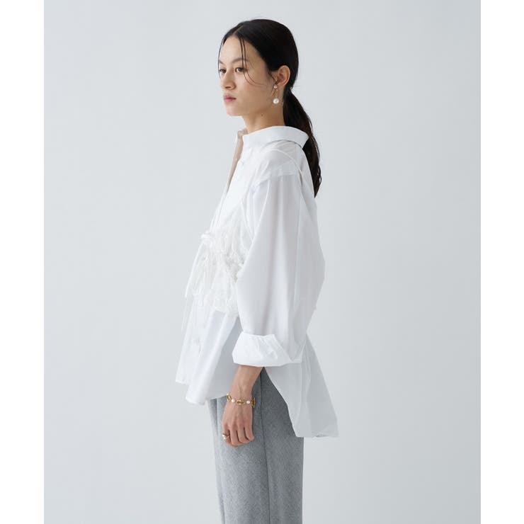 【手洗い可】シアーフラワーレースキャミソール | cloenc | 詳細画像8 