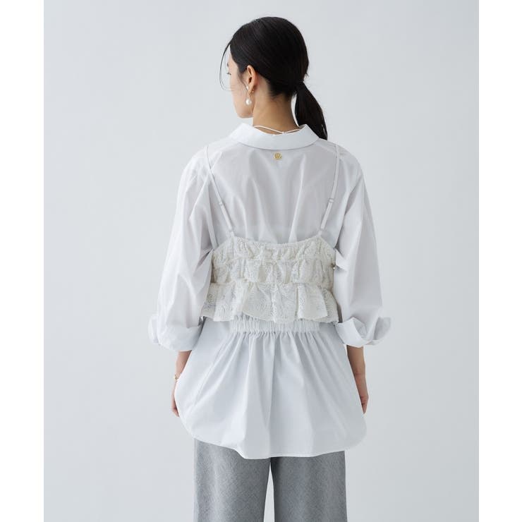 【手洗い可】シアーフラワーレースキャミソール | cloenc | 詳細画像9 