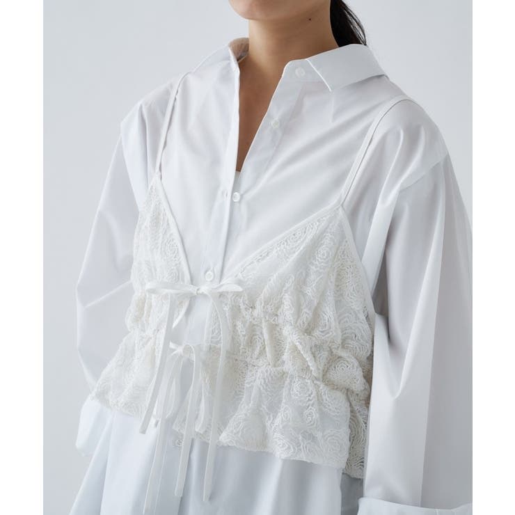 【手洗い可】シアーフラワーレースキャミソール | cloenc | 詳細画像10 