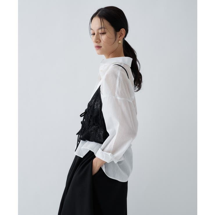 【手洗い可】シアーフラワーレースキャミソール | cloenc | 詳細画像18 