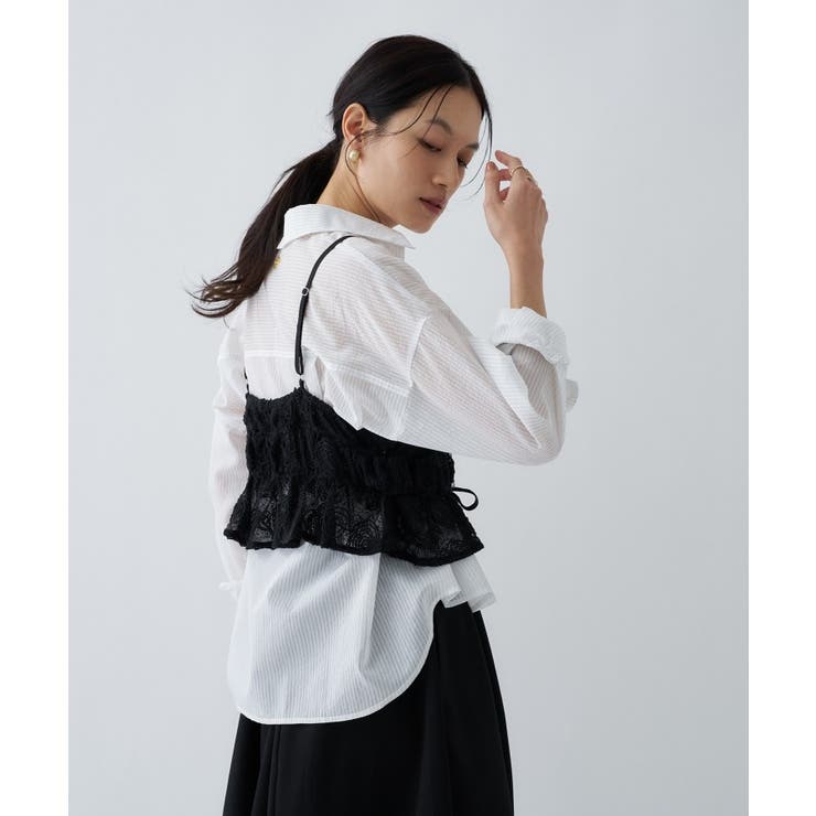 【手洗い可】シアーフラワーレースキャミソール | cloenc | 詳細画像20 