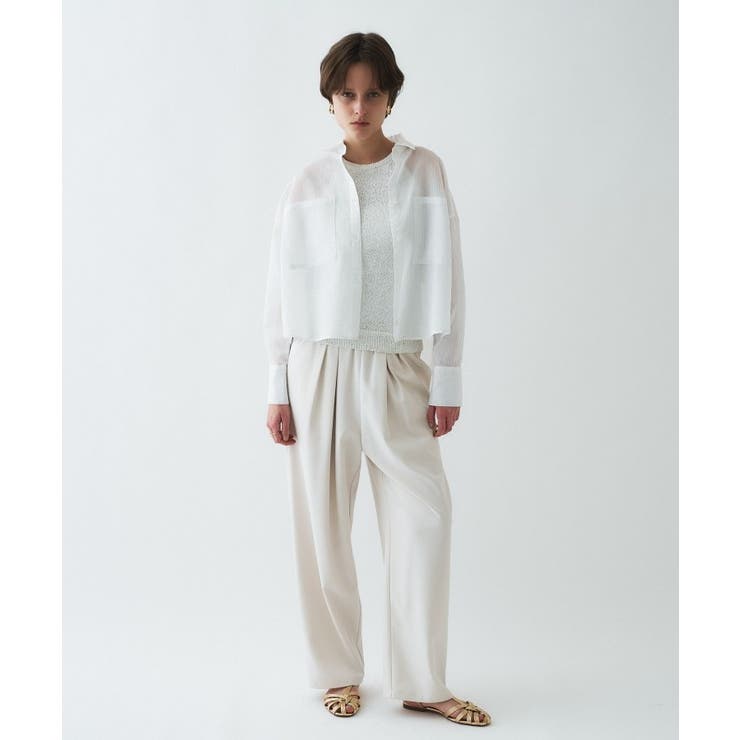 【手洗い可】シアーストライプシャツ | cloenc | 詳細画像1 