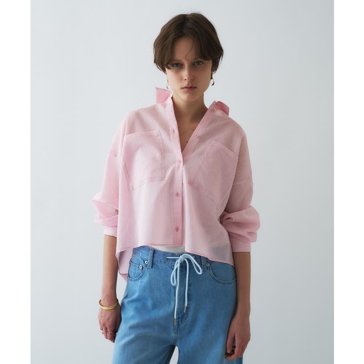 【手洗い可】シアーストライプシャツ | cloenc | 詳細画像7 