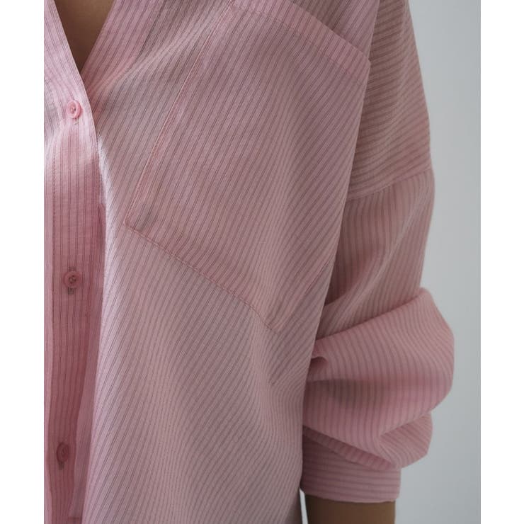 【手洗い可】シアーストライプシャツ | cloenc | 詳細画像10 