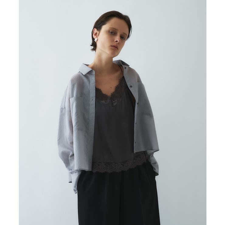 【手洗い可】シアーストライプシャツ | cloenc | 詳細画像13 