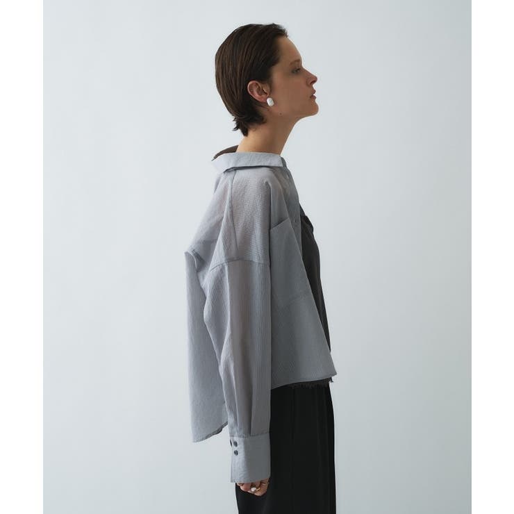 【手洗い可】シアーストライプシャツ | cloenc | 詳細画像15 