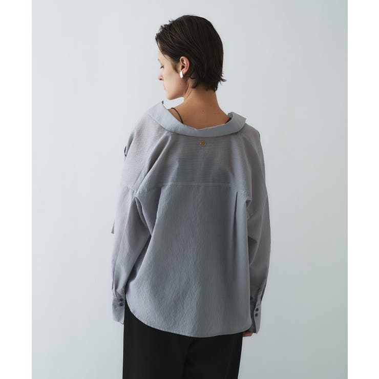 【手洗い可】シアーストライプシャツ | cloenc | 詳細画像16 