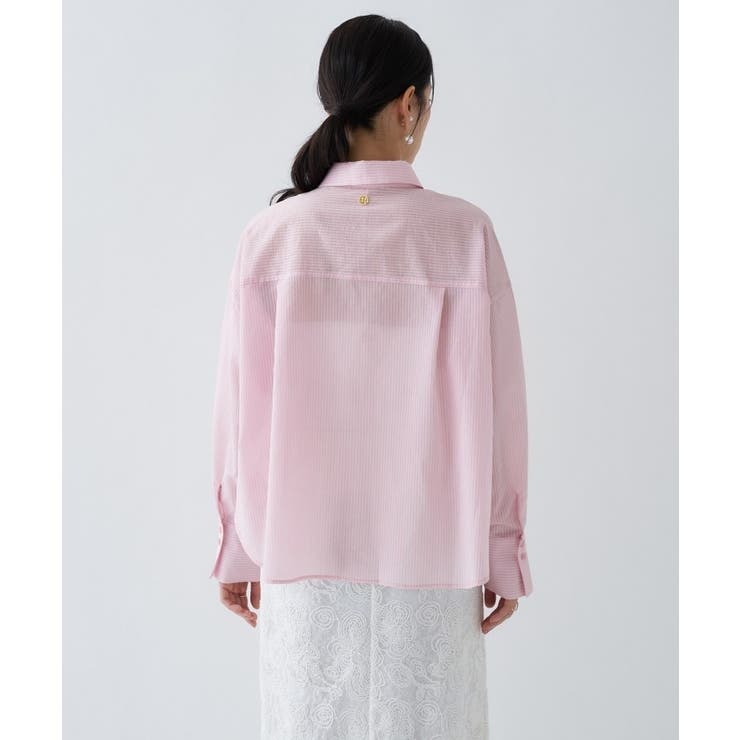 【手洗い可】シアーストライプシャツ | cloenc | 詳細画像20 