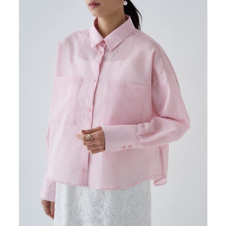 【手洗い可】シアーストライプシャツ | cloenc | 詳細画像21 