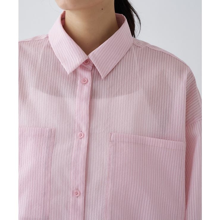 【手洗い可】シアーストライプシャツ | cloenc | 詳細画像22 