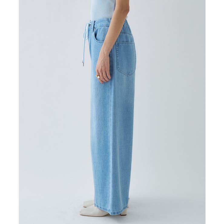 【手洗い可】ドロストイージーワイドデニムパンツ | cloenc | 詳細画像10 