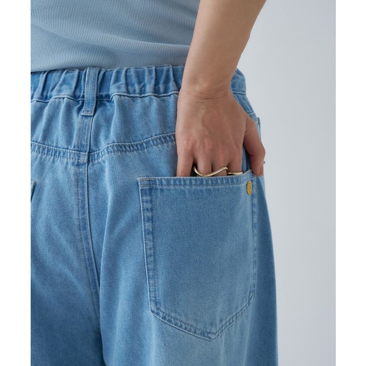 【手洗い可】ドロストイージーワイドデニムパンツ | cloenc | 詳細画像16 