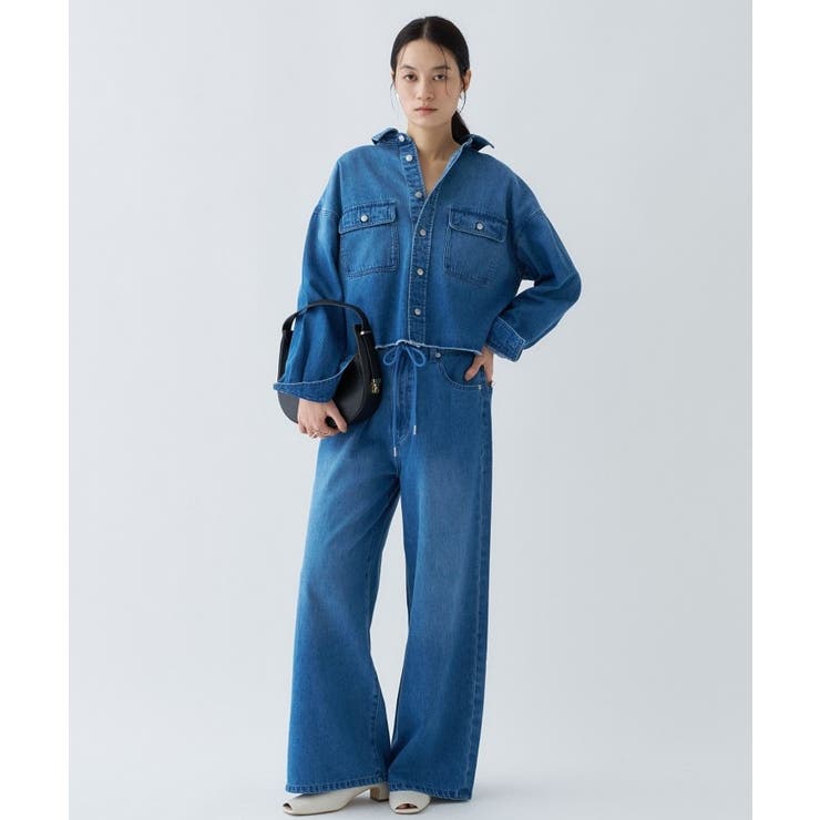 【手洗い可】ドロストイージーワイドデニムパンツ | cloenc | 詳細画像24 