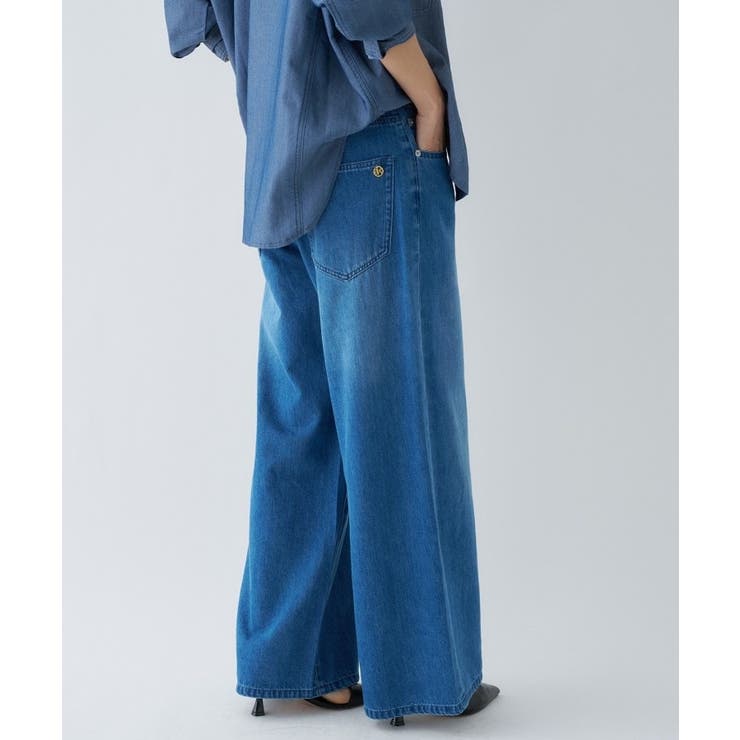 【手洗い可】ドロストイージーワイドデニムパンツ | cloenc | 詳細画像27 