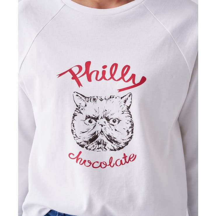 【Philly chocolateコラボ】キャットプリントロングTシャツ | cloenc | 詳細画像32 