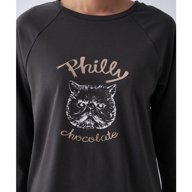 【Philly chocolateコラボ】キャットプリントロングTシャツ | cloenc | 詳細画像50 