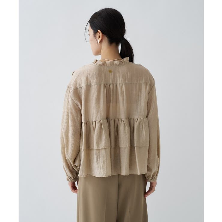 【手洗い可】シアーティアードフリルブラウス | cloenc | 詳細画像24 