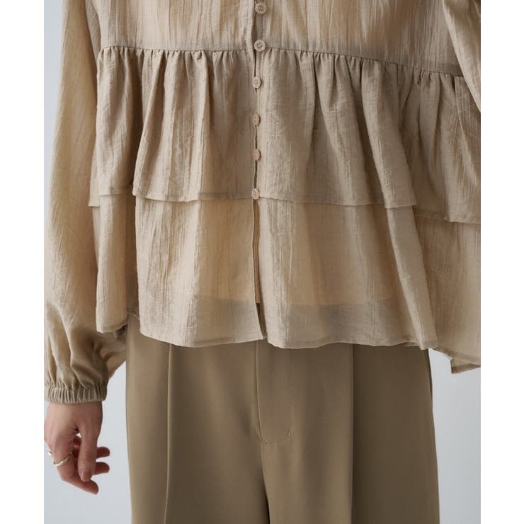 【手洗い可】シアーティアードフリルブラウス | cloenc | 詳細画像26 