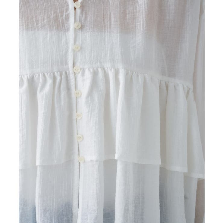 【手洗い可】シアーティアードフリルブラウス | cloenc | 詳細画像17 