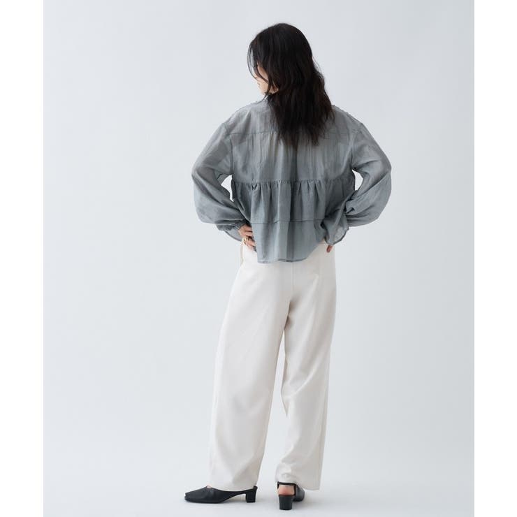 【手洗い可】シアーティアードフリルブラウス | cloenc | 詳細画像8 