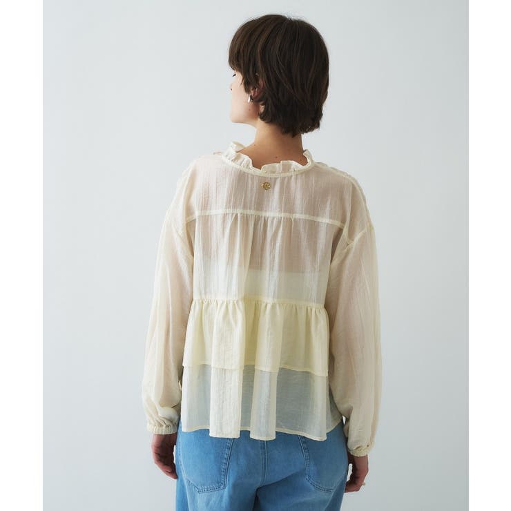 【手洗い可】シアーティアードフリルブラウス | cloenc | 詳細画像5 