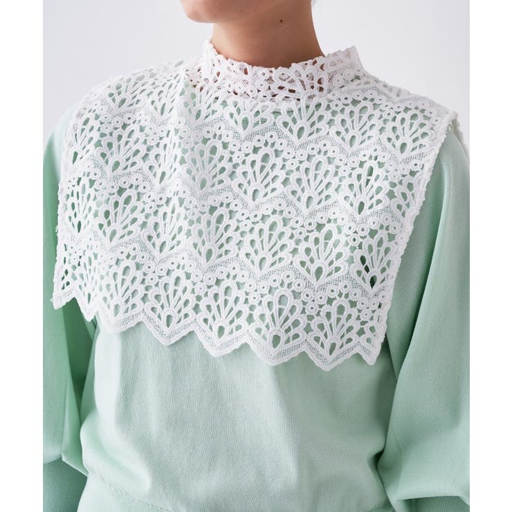 【2way／手洗い可】2wayレースパフスリーブニット | cloenc | 詳細画像28 