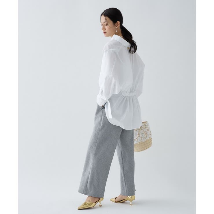 【手洗い可】バックギャザールーズシャツ | cloenc | 詳細画像8 