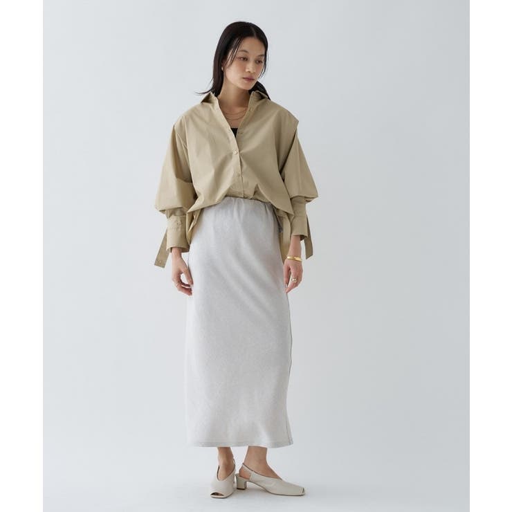 【手洗い可】バックギャザールーズシャツ | cloenc | 詳細画像13 