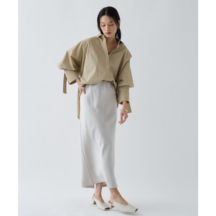 【手洗い可】バックギャザールーズシャツ | cloenc | 詳細画像14 