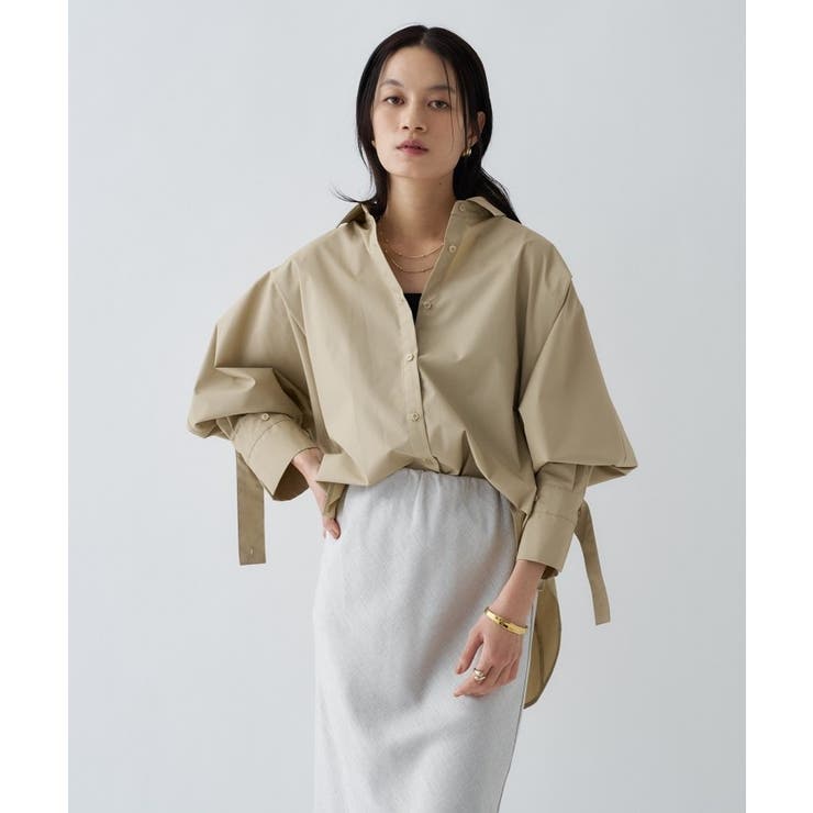 【手洗い可】バックギャザールーズシャツ | cloenc | 詳細画像16 