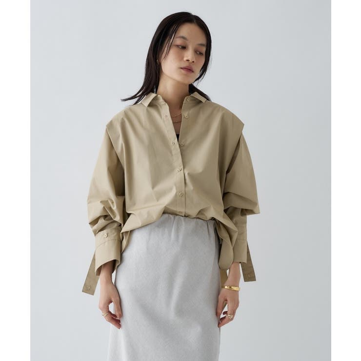 【手洗い可】バックギャザールーズシャツ | cloenc | 詳細画像17 