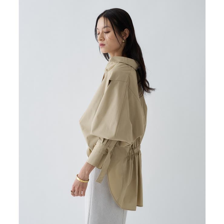 【手洗い可】バックギャザールーズシャツ | cloenc | 詳細画像18 