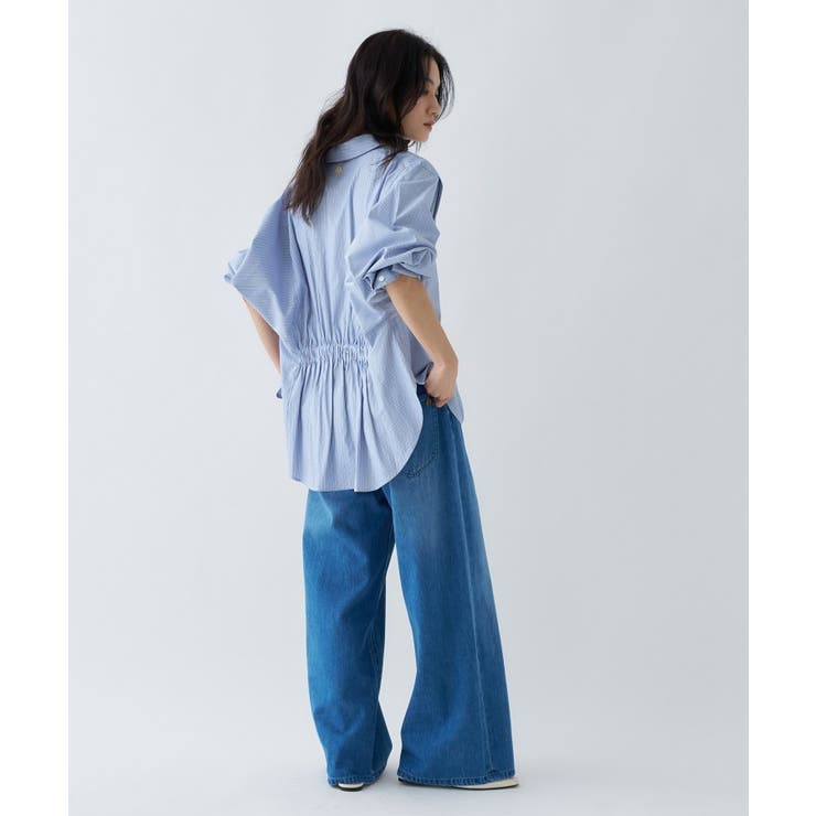 【手洗い可】バックギャザールーズシャツ | cloenc | 詳細画像22 