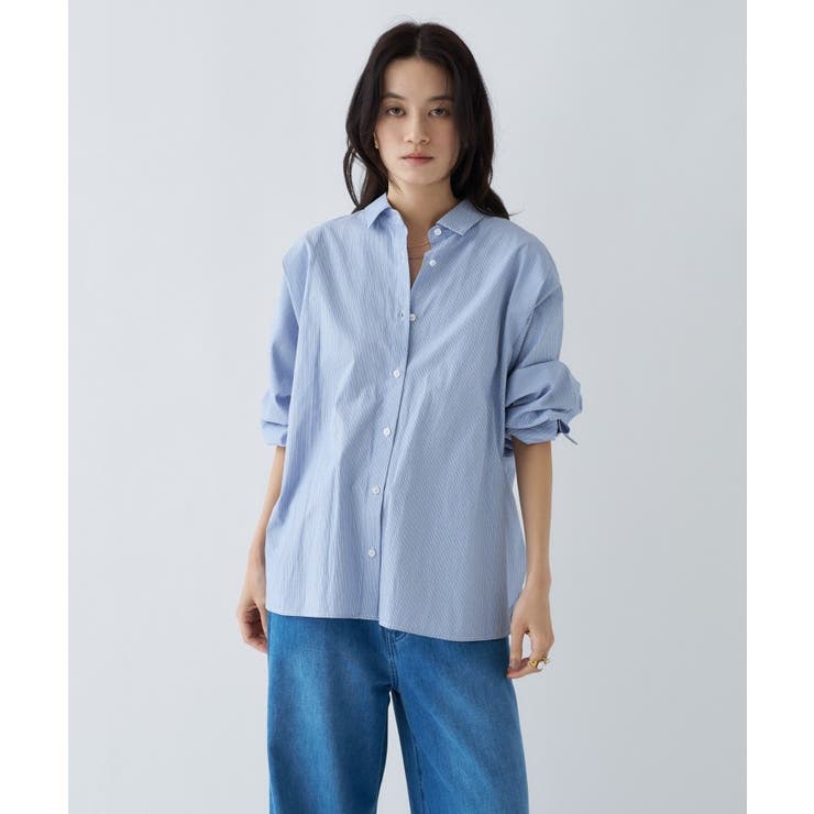 【手洗い可】バックギャザールーズシャツ | cloenc | 詳細画像25 