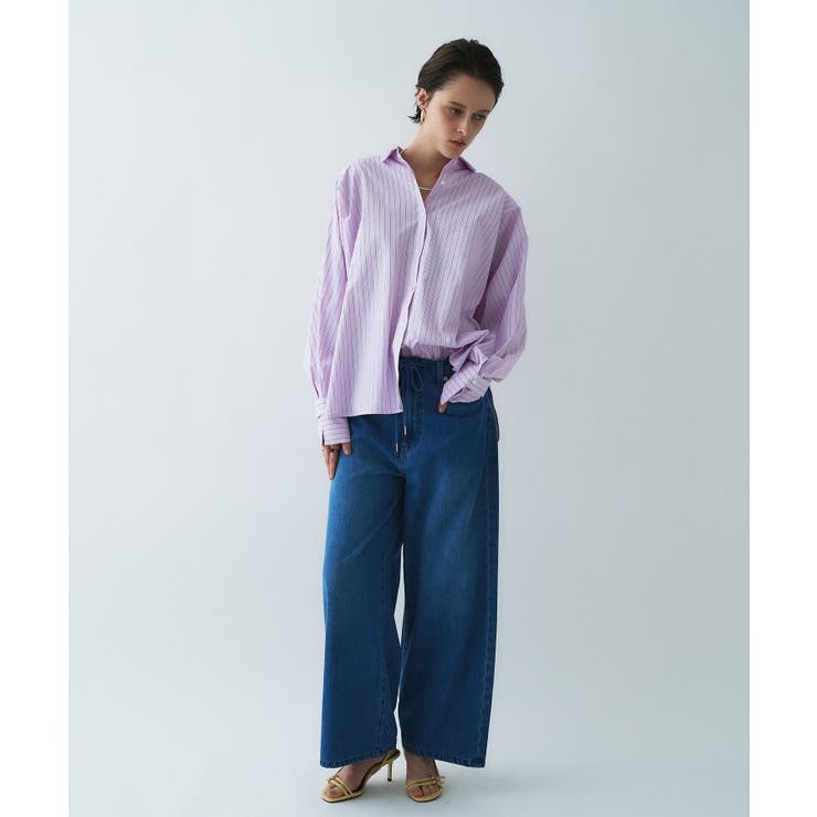 【手洗い可】バックギャザールーズシャツ | cloenc | 詳細画像2 