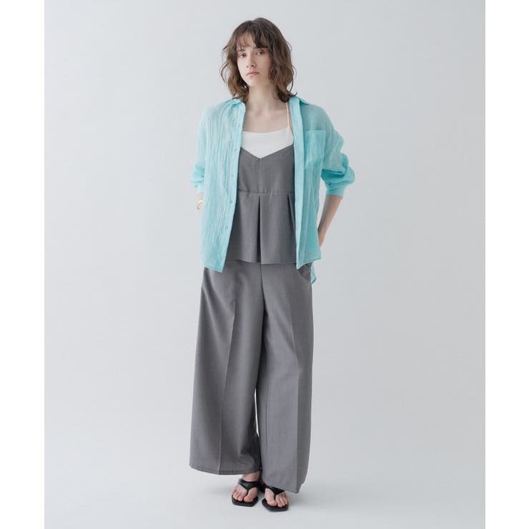 【接触冷感／UVカット／マシンウォッシュ】キャミオールインワン | cloenc | 詳細画像7 