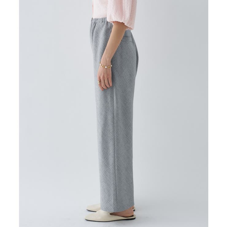 【セットアップ／接触冷感／マシンウォッシュ】リネンライクイージーパンツ | cloenc | 詳細画像12 