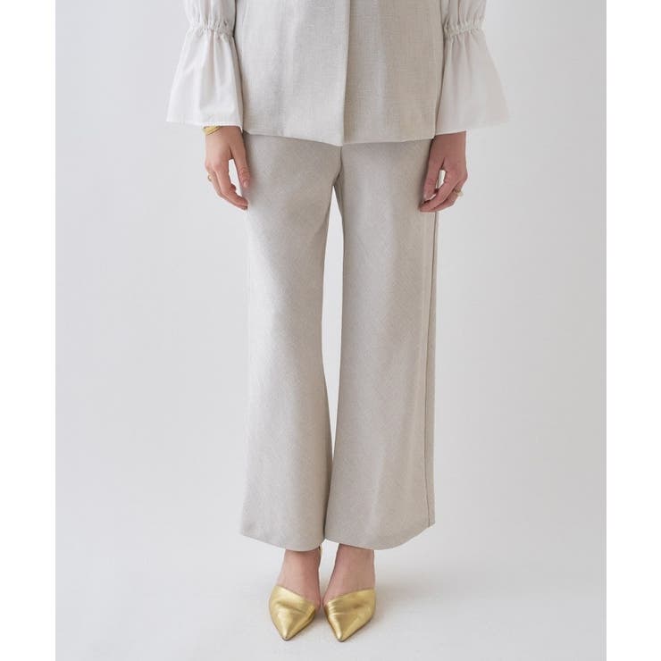 【セットアップ／接触冷感／マシンウォッシュ】リネンライクイージーパンツ | cloenc | 詳細画像4 