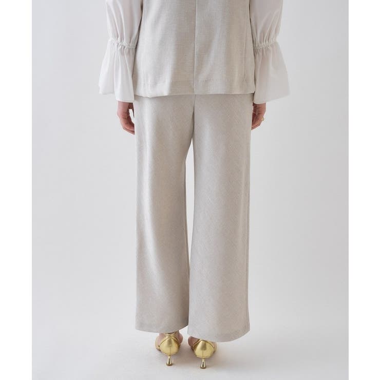 【セットアップ／接触冷感／マシンウォッシュ】リネンライクイージーパンツ | cloenc | 詳細画像7 