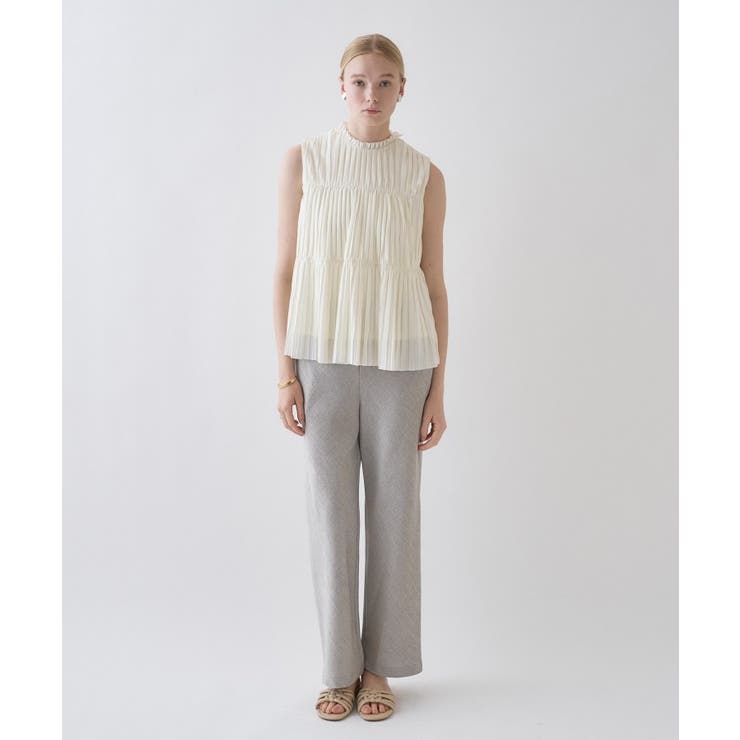 【セットアップ／接触冷感／マシンウォッシュ】リネンライクイージーパンツ | cloenc | 詳細画像15 