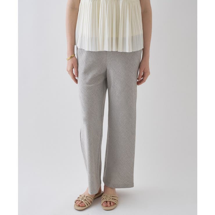 【セットアップ／接触冷感／マシンウォッシュ】リネンライクイージーパンツ | cloenc | 詳細画像17 