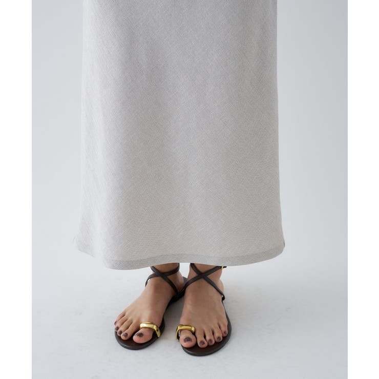 【セットアップ／接触冷感／マシンウォッシュ】リネンライクシャークスカート | cloenc | 詳細画像25 