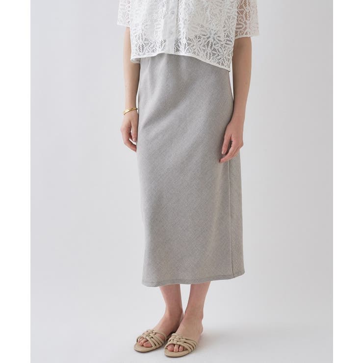 【セットアップ／接触冷感／マシンウォッシュ】リネンライクシャークスカート | cloenc | 詳細画像7 