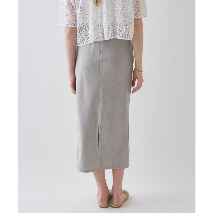 【セットアップ／接触冷感／マシンウォッシュ】リネンライクシャークスカート | cloenc | 詳細画像9 