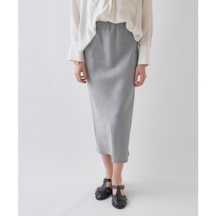 【セットアップ／接触冷感／マシンウォッシュ】リネンライクシャークスカート | cloenc | 詳細画像13 