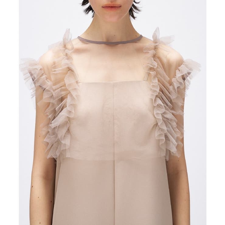 【セットアイテム オケージョン 手洗い可】フリルチュールボレロセットオールインワ… | cloenc | 詳細画像13 