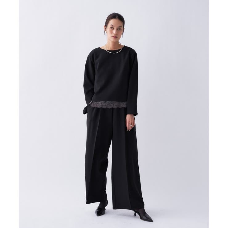 ブラック(019) | 【2点セット／オケージョン／マシンウォッシュ】プレシャスセットアップ | cloenc