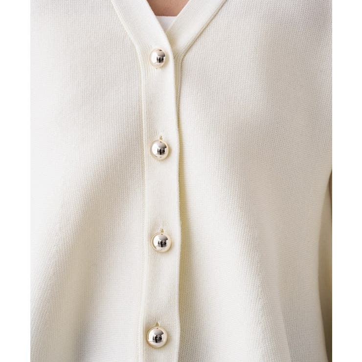 【オケージョン／手洗い可】Vネックペプラムニットカーディガン | cloenc | 詳細画像10 