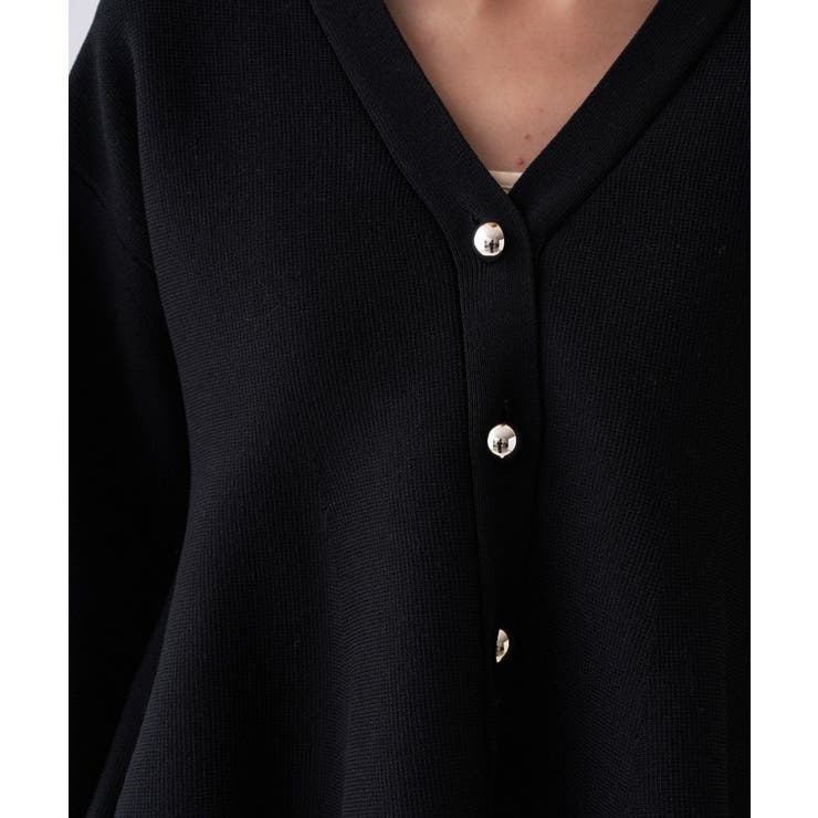 【オケージョン／手洗い可】Vネックペプラムニットカーディガン | cloenc | 詳細画像22 