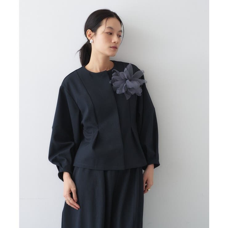 【セットアップ／オケージョン／手洗い可】フォルムジャケット | cloenc | 詳細画像2 